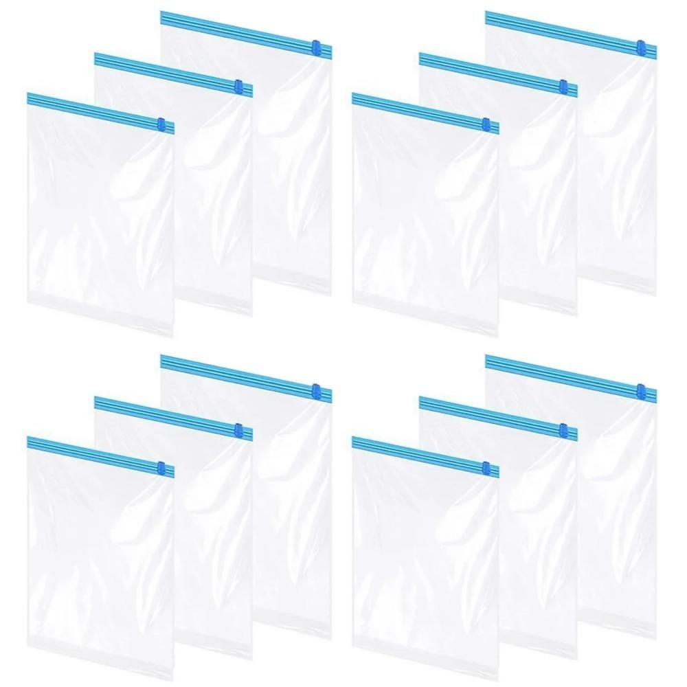 

12 шт компрессионных мешков для путешествий, многоразовые рулонные вакуумные мешки для хранения, экономящие место упаковочные сумки для чемоданов, органайзер 12PCS(L 40*60CM)