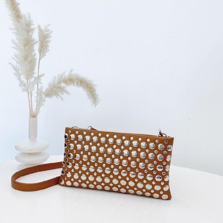 Crossbody Bags for Women Leather Crossbody Purses Punk Rivets Handbags Shoulder Bag Soft Pu Leather Shoulder Bag Gifts