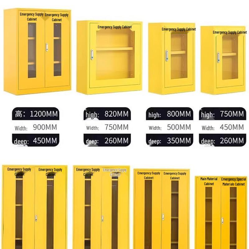 Yellow Heavy-Duty Steel Safety Equipment Cabinet