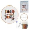 1Pc DIY Embroidery Starter Kit Cross Stitch Kits for Beginners Bookshelf Pattern
