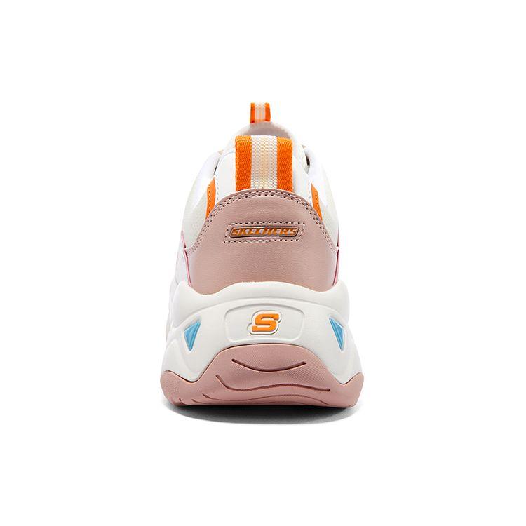 Skechers DLites 3.0 Milk Bear Fabric Leather Retro Sports Low-Top Lifestyle Shoes Women Sneakers White Pink 149914-WMLT