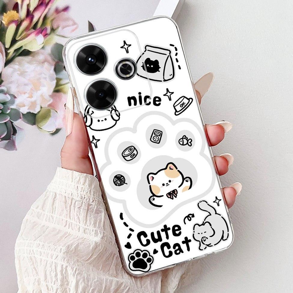 Clear Casing For Xiaomi Poco M6 Plus Cover For Xiaomi Poco M6 4G Case Luxury Butterfly Love Fashion Flowers Cool Lion Painted