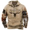 Cross border new casual trend hoodie hoodie retro 3D printed men's sportswear European and American streetwear