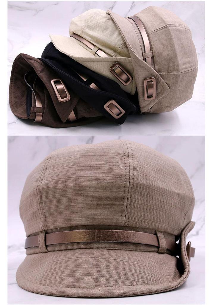 Face-Slimming Women's Beret: Loose Fit, Short Brim Newsboy Painter Hat for Spring & Autumn