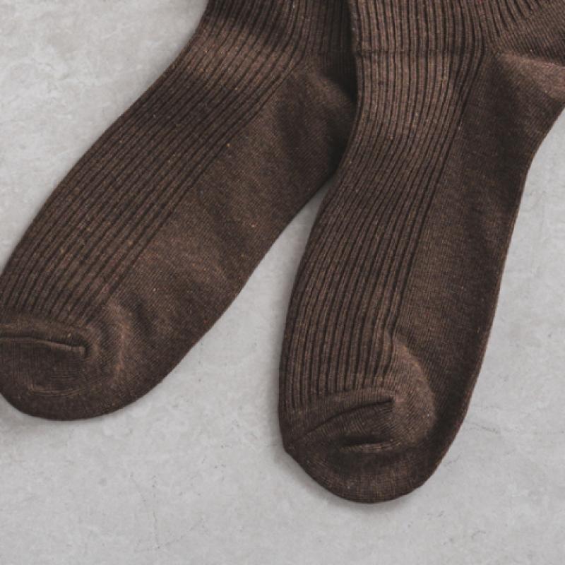 Monfoot Men S Ribbed Long Neck SockS Brown