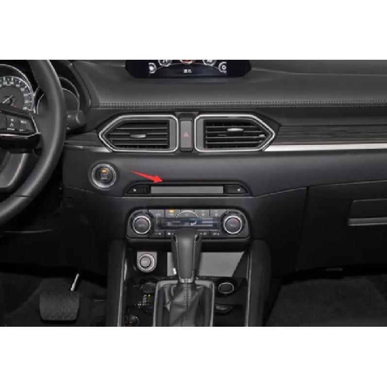 Center Console Seat Heater Cover Trim For Mazda CX-5 CX5 2017- Silver Steel