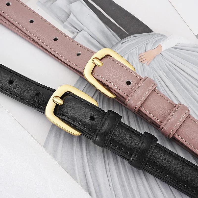 Ceinture tendance pour femme, version coréenne simple, ceinture de pantalon coupe-vent noire