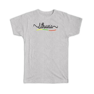 Lithuania Flag Colors Lithuanian Travel Expat Country Minimalist T Shirt
