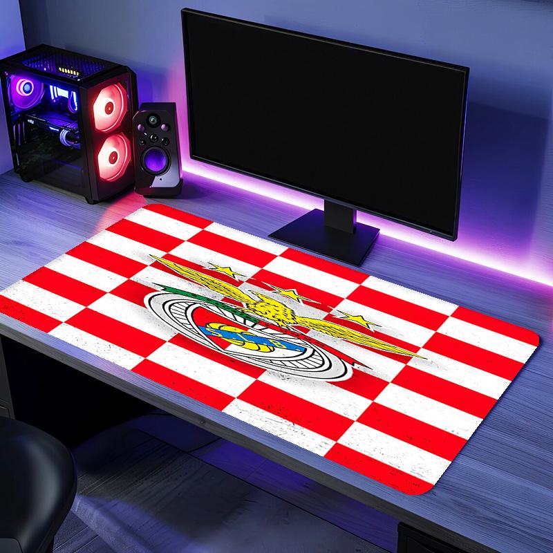 Sport Lisboa e Benfica Mouse Pad - Kaymaz Kauçuk Taban, İş, Oyun, Ofis ve Ev Kullanımı İçin Pürüzsüz Yüzey, Masaüstü Mouse Pad