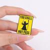 Warning Signs Enamel Pins Witch Dragon Piranha Punk You Shall Not Pass Brooches Backpack Lapel Badges Jewelry Gift