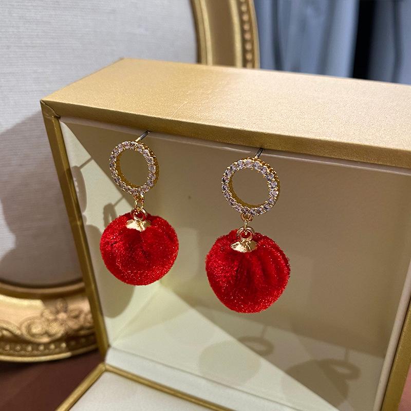 

Серьги-пусеты в виде новогодней елки в корейском стиле для женщин - Новогодняя тематика, Нишевые серебряные пусеты высокого класса