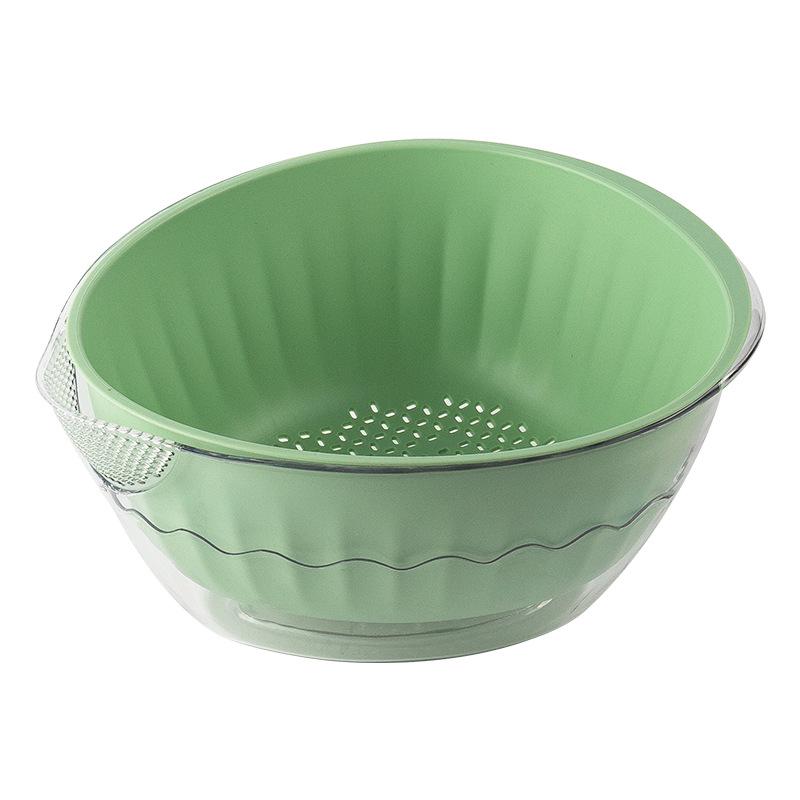 Multifunctional Transparent Drain Basket: Versatile Veggie & Rice Washing Basin with Sieve