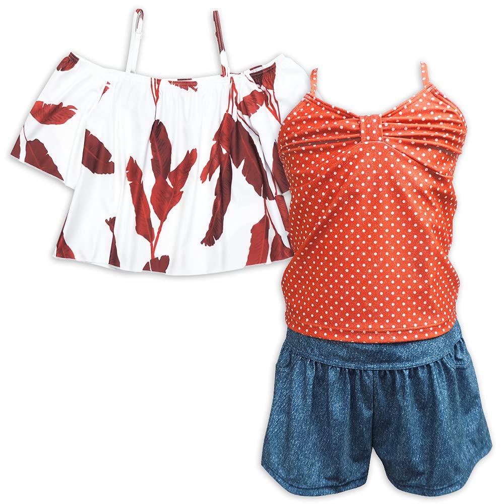 Ashberry Swimsuit 110cm Wears Like Clothes Kids' 3-Piece Set, Garnet, (865011),