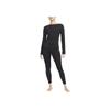 Nike Solid Color Off-The-Shoulder Fitted Long Sleeve Workout Top Women tops Black DQ6035-010