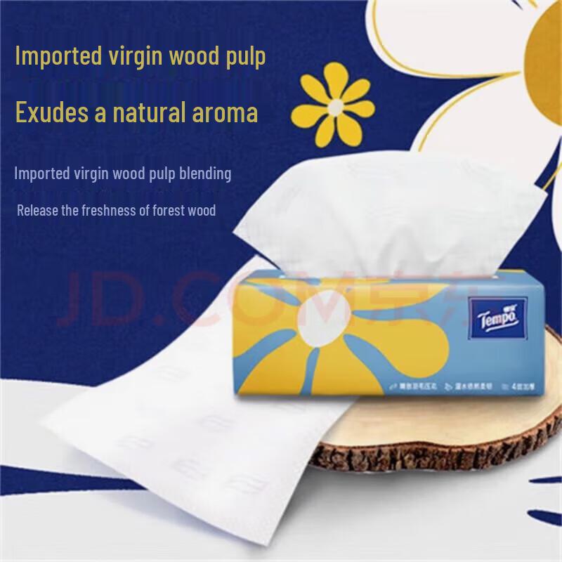 Tempo Mini 4-Ply Facial Tissues, 80 Pulls x 20 Packs