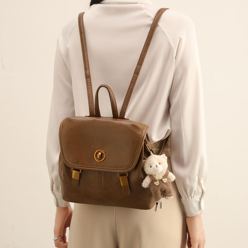 A Retro College-style Commuting Backpack with A Niche and High-end Feel, A Casual Hand-held Small Backpack