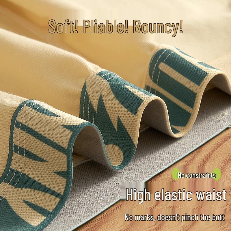 Fenteng Men's Breathable Cotton Antibacterial Boxer Briefs 4-Pack