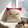 Christmas Elements Cushion Cover Cozy Velvet Throw PillowSoft Warm Cushion For Sofa  Bed