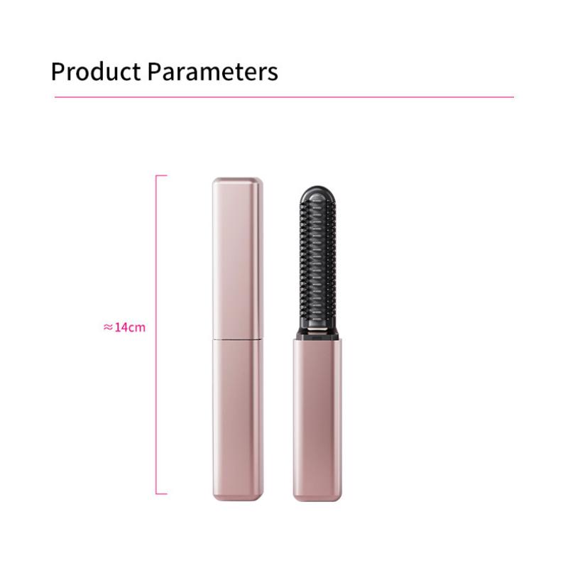 Portable Mini Straight Hair Comb Bangs Comb Wireless Charging Curling Iron Portable Styling Electric Comb Does Not Hurt Hair 1Pc
