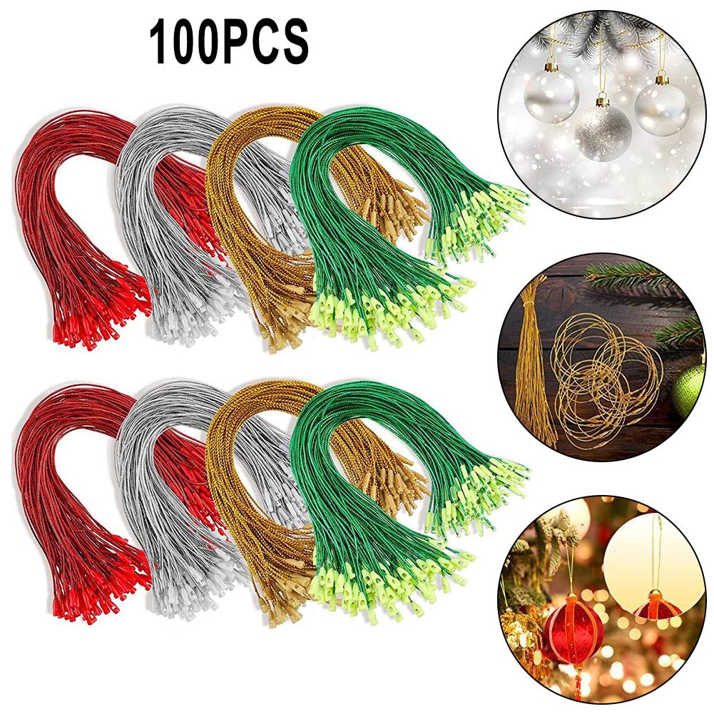 For Xmas Ball Decor DIY Christmas Ornament Hanger String Precut Hanging Ropes MIT