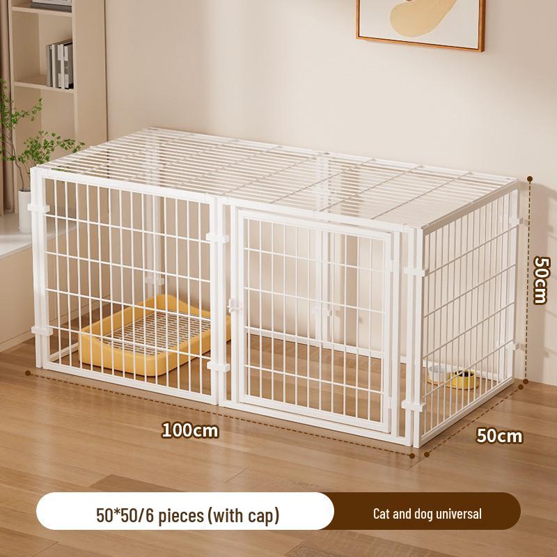 Space-Saving Anti-Escape Cage with Top Cover for Cats and Dogs