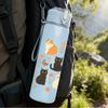 1PC Multi Cat Silhouette Pattern 750ml Color Plastic Sports Water Bottle Leakproof Flip Straw Lid Suitable for Sports Office Home Use