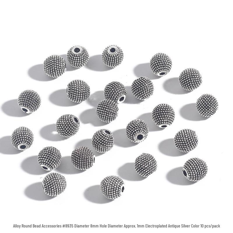 DIY Jewelry Accessories: Alloy Round Bead Spacer, Bracelet & Necklace Connectors, Pendant Buckle