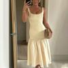 Ruffled Patchwork Slim Maxi Dress Femme Summer Sleeveless Backless High Waist Long Dresses Vacation Casual Party Bodycon Elegant Evening Dress Women