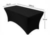 POKROWIEC OBRUS NA STÓŁ CATERINGOWY BANKIETOWY CZARNY 180x76cm ELASTYCZNY [25B]