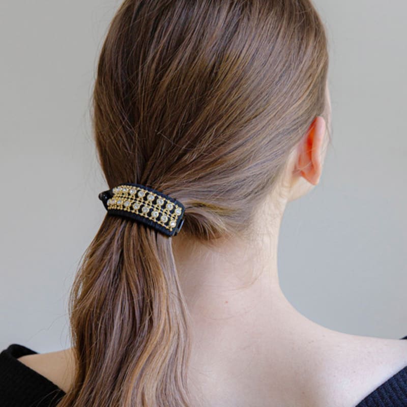 Jean Paul Clarisse Rail Crystal Crescent Banana Pin LFPT0750