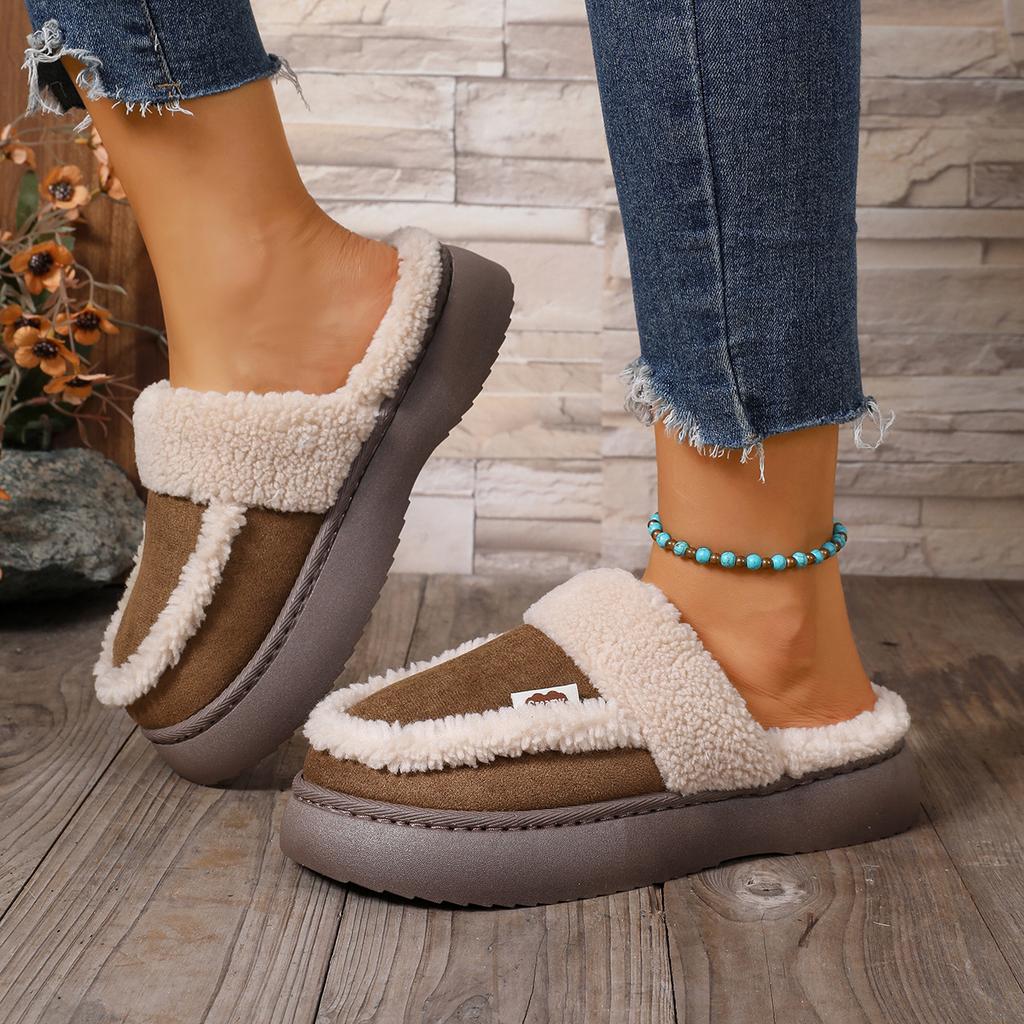 Women Fashion Slippers Casual Couple Home Shoes Women 2025 Slip-on Soft Thick Soled Slides Women Winter Indoor Comfort Slippers