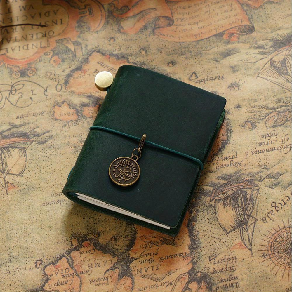 

Real Traveler Notebook Handmade Diary Pocket Plan Notebook Student Stationery темно-зелений колір