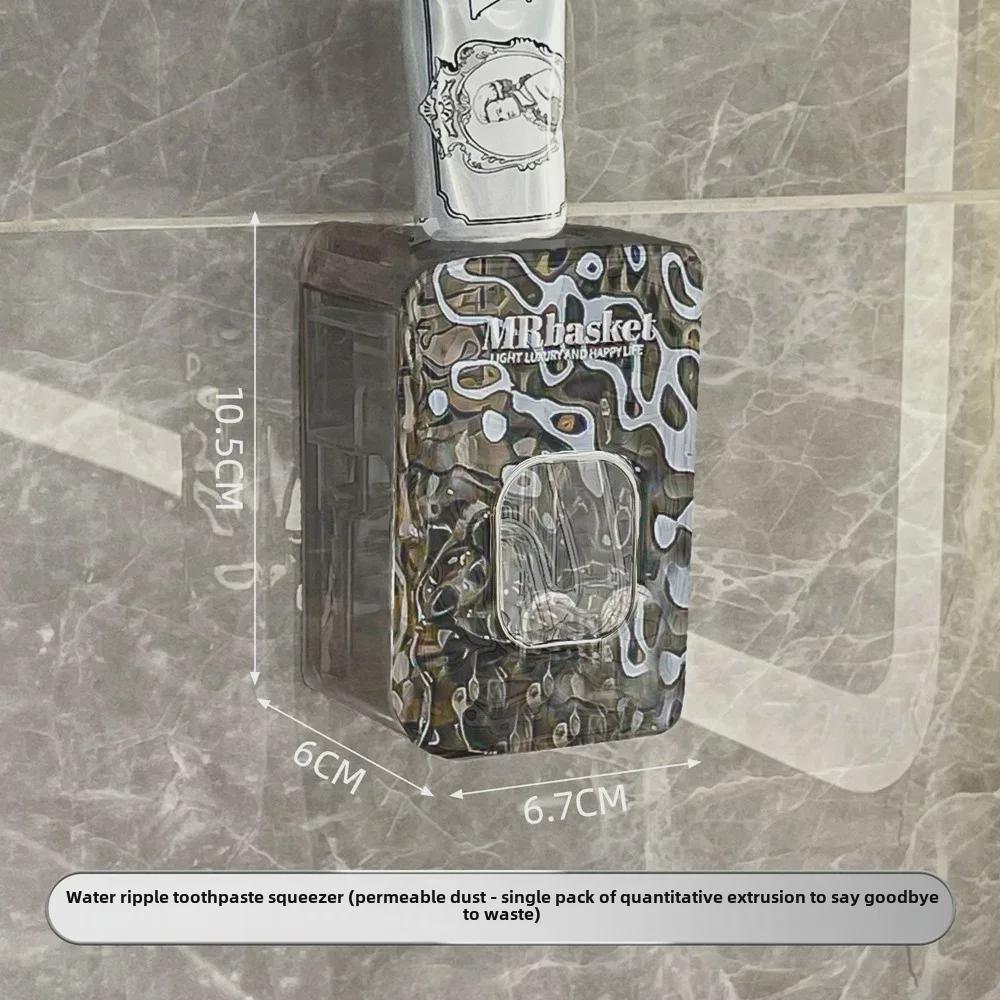 

Настенный держатель зубных щеток и зубной пасты с присоской и стаканчиком для ополаскивателя, установка без перфорации.