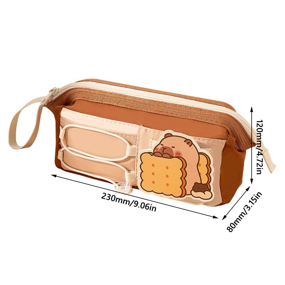 Multi Layer Pen Bag Handheld Design Stationery Bag Multifunctional Pencil Case  School Office