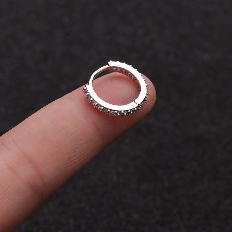 Zircon Korean-Style Diamond Ear Cuffs & Hoop Studs