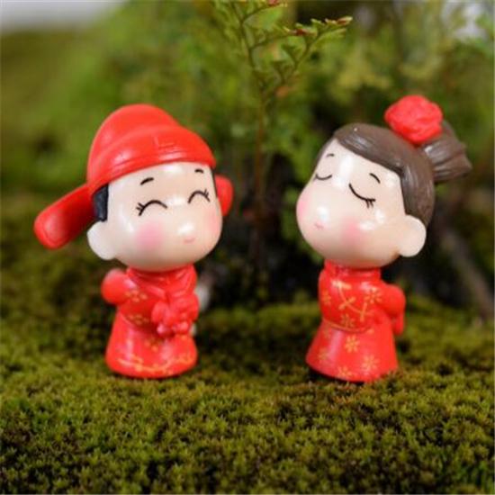 

1 пара кукол-пары жених и невеста свадебное украшение микросцена китайское украшение