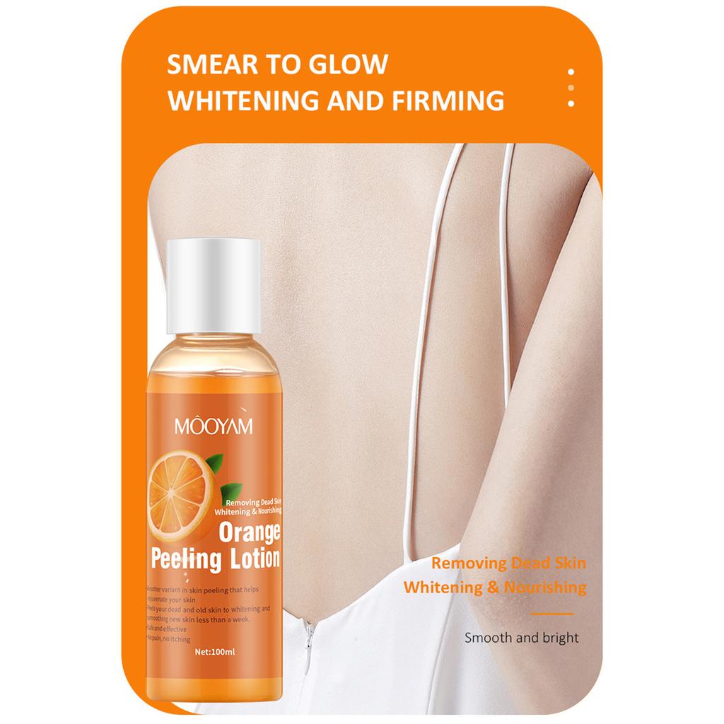 MOOYAM 100ml Orange Peeling Lotion Peeling Oil Body Lotion Gentle Exfoliating Gel Remove Dead Skin
