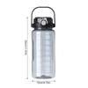 2000ML Large Capacity Plastic Water Bottle With Straw Scale Student Heat Resistant Summer Sports Cup