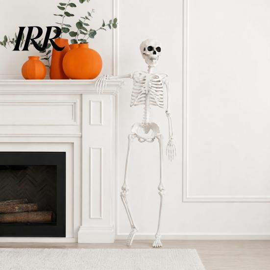 Reusable Halloween Decoration 3ft Life Size Skeleton, Full Body Posable Plastic Skeleton Prop, Realistic Model Human Bones for Yard Patio Lawn Garden