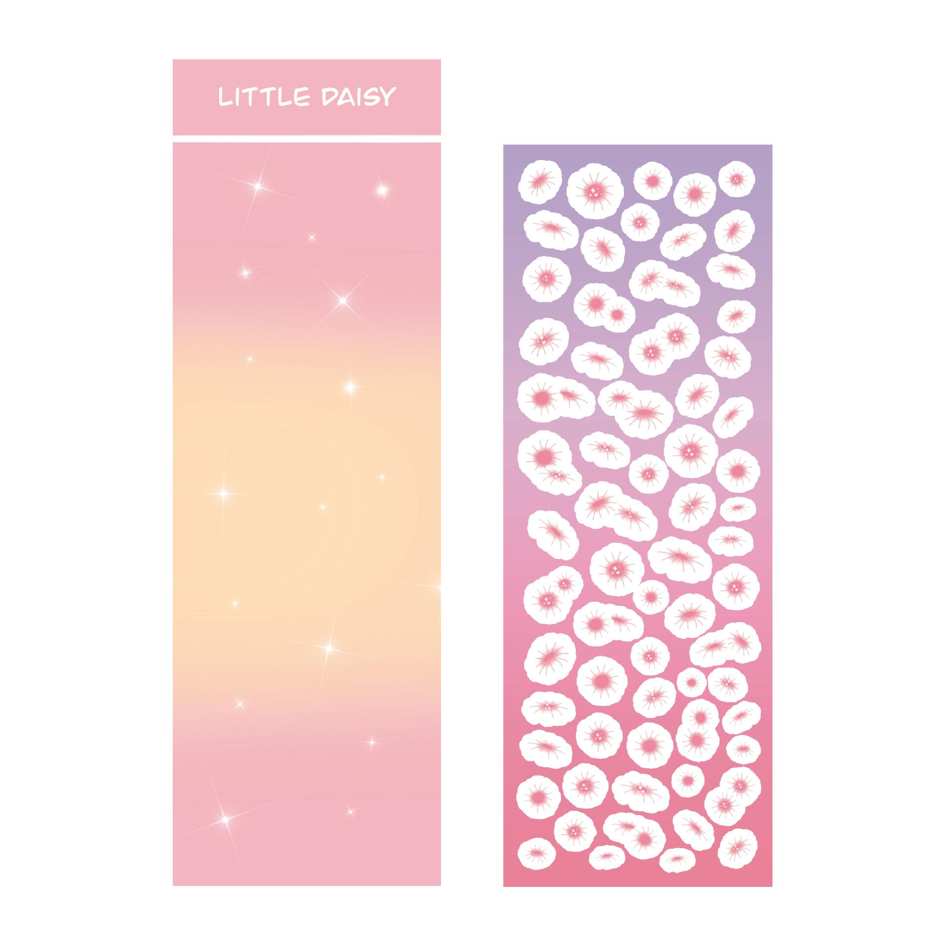 Наклейка с ромашкой в корейском мультфильме gooka hand account DIY декоративная наклейка — фото 6