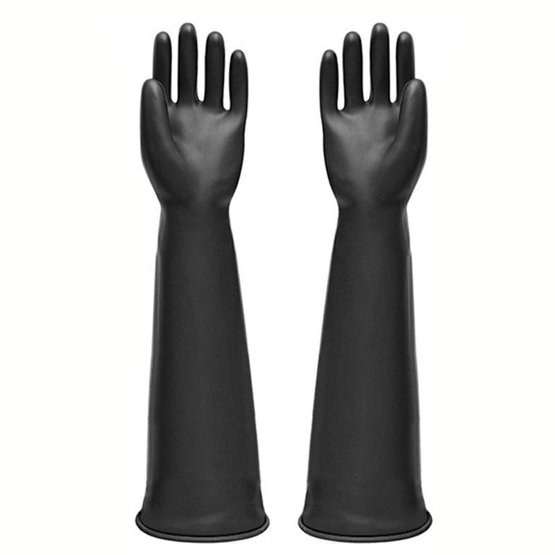 Durable Industrial Acid & Alkali Resistant Latex Gloves - Anti-Corrosion, Chemical & Wear Resistant, Thickened & Lengthened