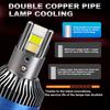 2Pcs Bi-LED H4 Projector Lens Headlight 180W 180000Lm for Car/Motor Lights CANBUS Dual High Low Beam Solenoid Auto Bulbs Turbo Fan Sharp Cutoff Lamp