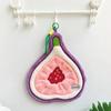 New Coral Fleece Fruit Hand Towel: High-Quality, Absorbent, Decorative Kitchen Souvenir