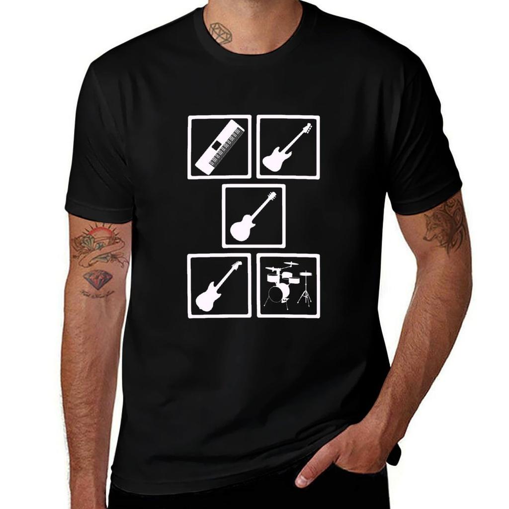 Music Instruunisexts Shirt Tshirt Basic Plain Short Sleeve Crew Neck Tee Tshirt