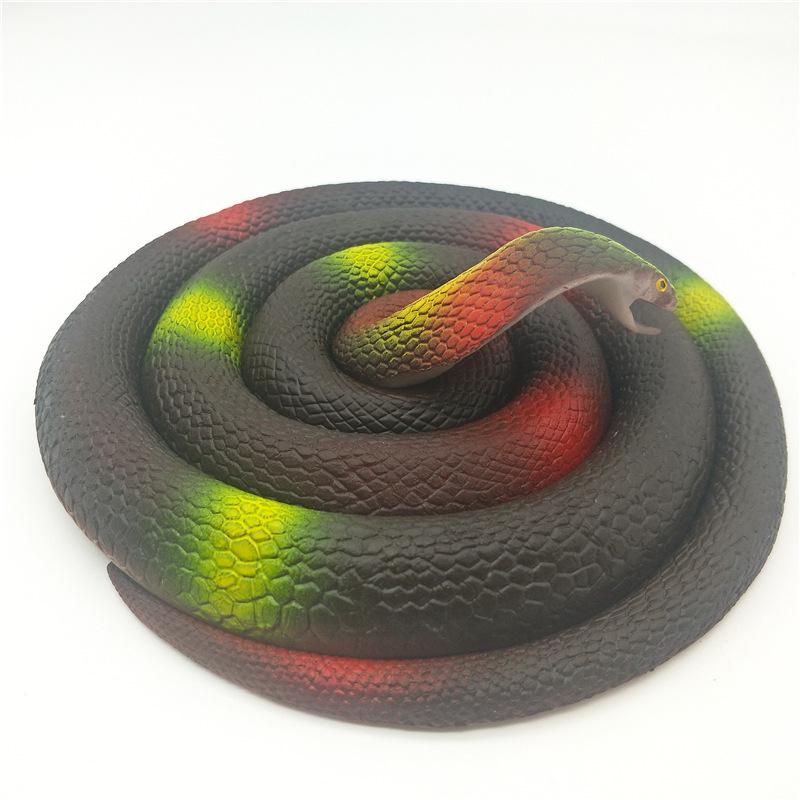 Children's Soft Rubber Toy - Large Green Fake Snake Prank Model