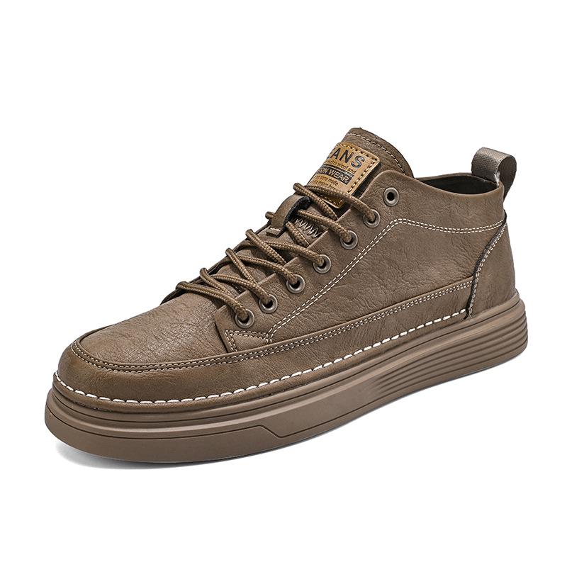 Men s Versatile Four-Season Handmade Leather Casual Shoes 42 коричневый