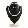 Fashion Pearl Necklace Bracelet Earrings Set , 3 - Piece Jewelry Set for Daily Office Party Wear