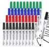 Dry Erase Whiteboard Markers 2.0mm Fine Tip, Low Odor Non-Toxic Washable Pens for Kids Classroom Office, Bulk Erasable Markers Set