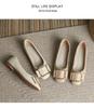 2025 Spring Women's Flat Fairy Style Square Toe Low Heels - Lazy Bean Shoes