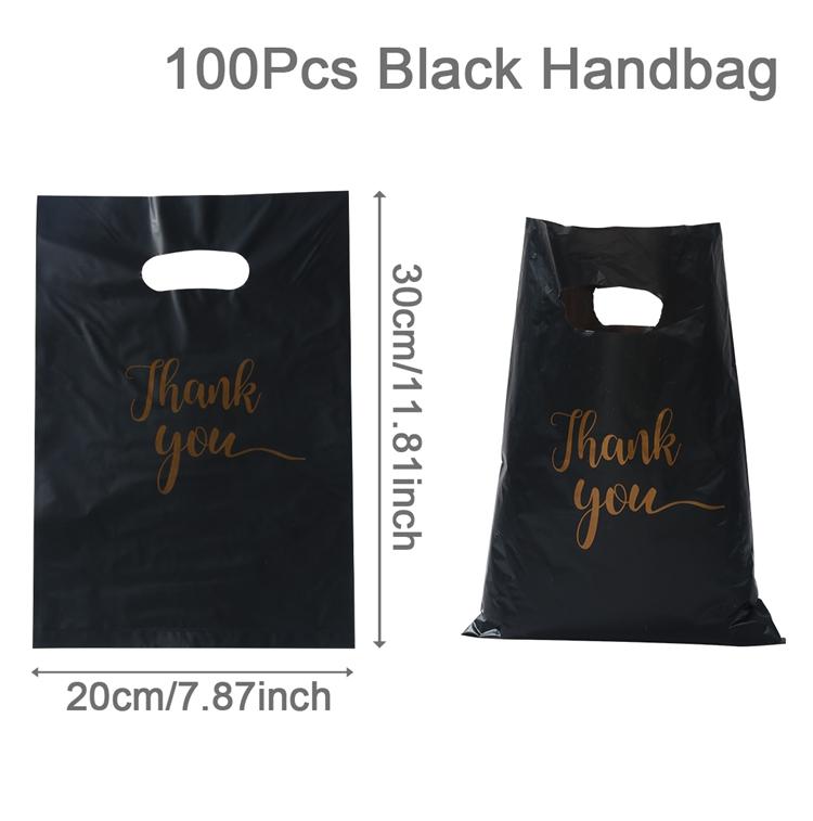 100pcs Thank You Bag Gift Plastic Shopping Bag Tote Bag 20*30cm Gitf Bag Birthday Wedding Party Favors Candy Cookie Wrappers
